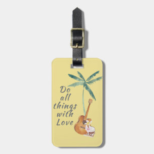 Étiquette À Bagage Tous les Things With Love Tropical