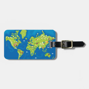 Étiquette À Bagage Tout autour du monde