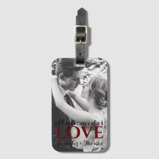Étiquette À Bagage Tout ce dont vous avez besoin est Lote Cute Couple