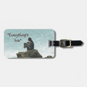 ÉTIQUETTE À BAGAGE "TOUT EST IRIE, MON", SCÈNE DES CARAÏBES