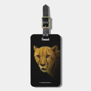 Étiquette À Bagage Traces commerciales avec un magnifique guépard