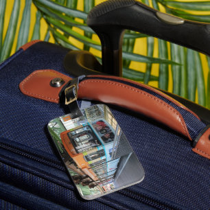 Étiquette À Bagage Train flottant Orange Blue Wuppertal