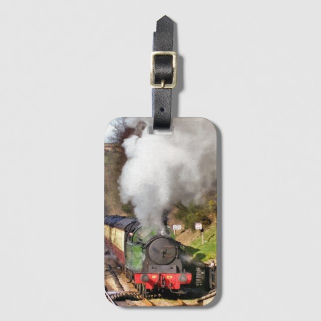 ÉTIQUETTE À BAGAGE TRAINS À VAPEUR (Devant Vertical)
