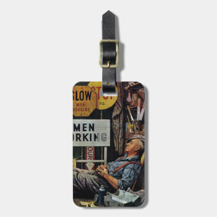 Étiquette À Bagage Travailler d'hommes