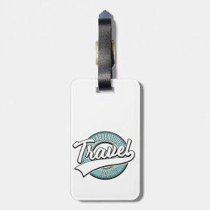Étiquette À Bagage Travel Adventure Await logo vintage
