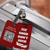 Travel Funny Joke ‘Fly Good Don’t Suck’ & Airplane