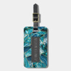 Triangle géométrique d'or de noir d'agate de bleu