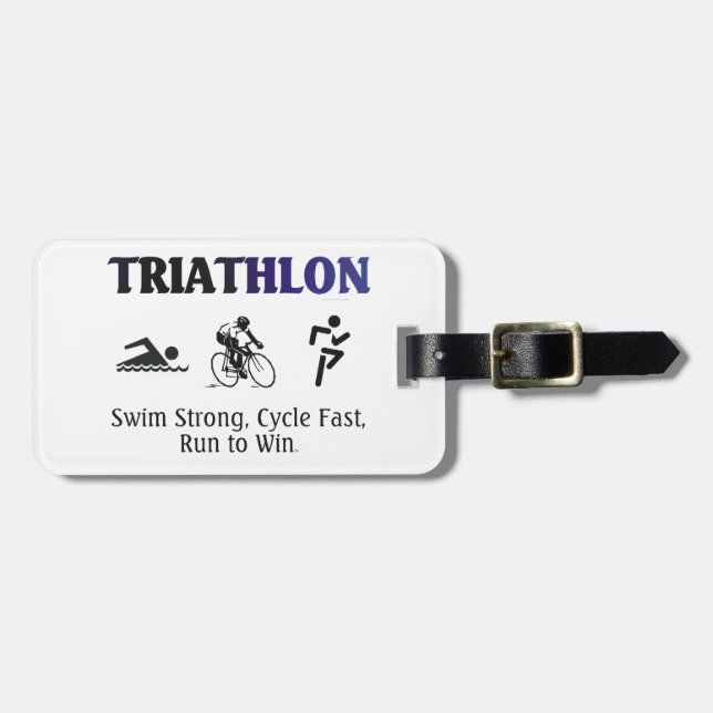 Étiquette À Bagage Triathlon SUPÉRIEUR (Devant horizontal)