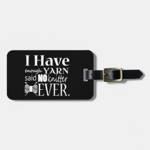 Étiquette À Bagage Tricot - Pas Assez D'Artisanat En Fil