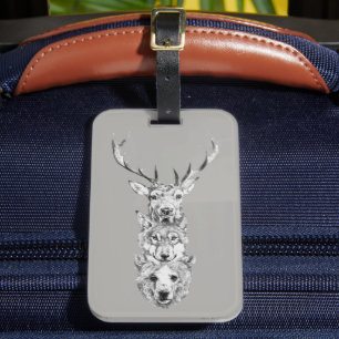 Étiquette À Bagage Trio animal sauvage