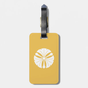 Étiquette À Bagage Trois feuilles de ginkgo avec des épées