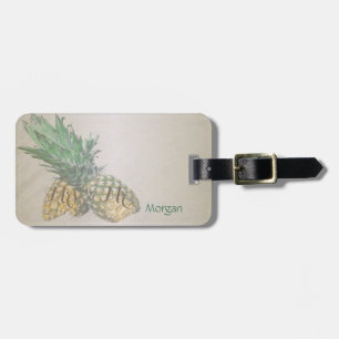 Étiquette À Bagage Tropical, Sable, Ananas Personnalisé