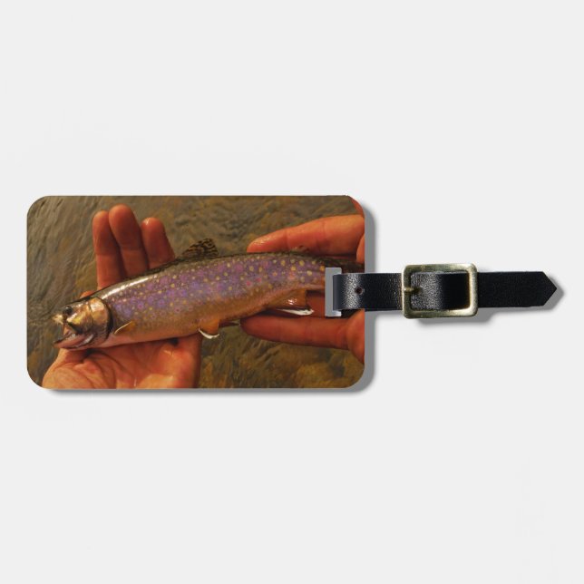 Étiquette À Bagage Trout à Hands (Devant horizontal)