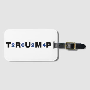 Étiquette À Bagage Trump 2024 bleu