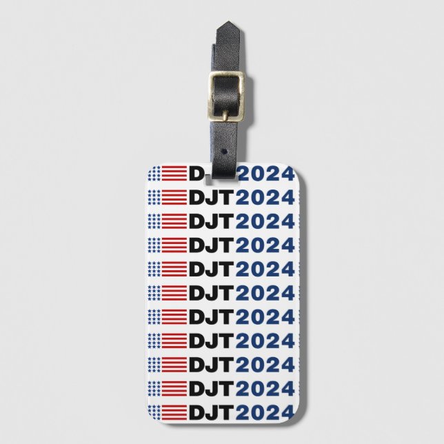 Étiquette À Bagage Trump 2024 DJT (Devant Vertical)