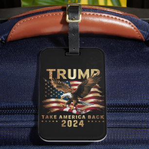 Étiquette À Bagage Trump 2024 Reprenez l'Amérique Drapeau Américain T