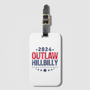 Étiquette À Bagage Trump Vance 2024 Hors-la-loi Hillbilly Drapeau amé