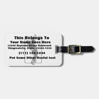 Étiquette À Bagage trumpet player plan park n faire sauter noir.png