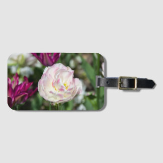 Étiquette À Bagage Tulipes rose vif par jour ensoleillé