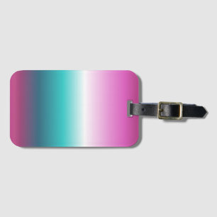 Étiquette À Bagage turquoise rose girly turquoise aqua ombre mermaid