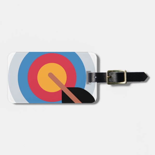 Étiquette À Bagage Twitter Emoticon - target archery (Devant horizontal)