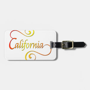 Étiquette À Bagage Typographie de Californie