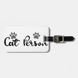Étiquette À Bagage Typographie d'une personne de chat