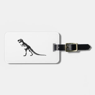 Étiquette À Bagage Tyrannosaurus Skeleton - Choisir la couleur arrièr