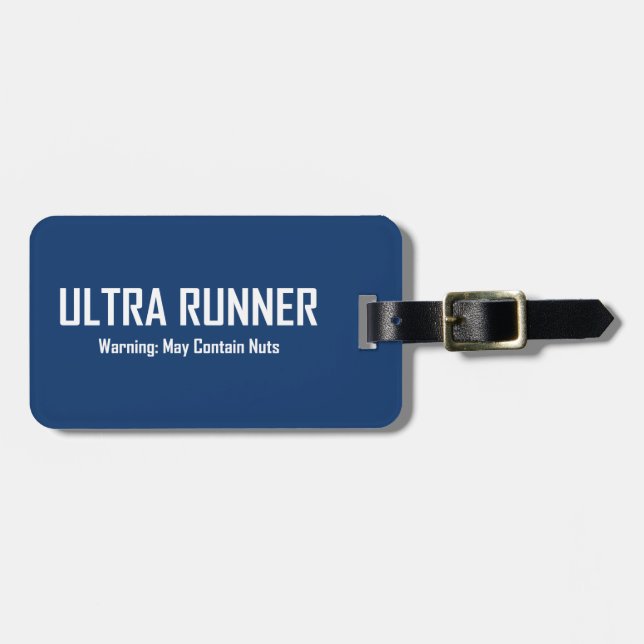 Étiquette À Bagage Ultra Runner, Avertissement Peut Contenir Des Nuts (Devant horizontal)
