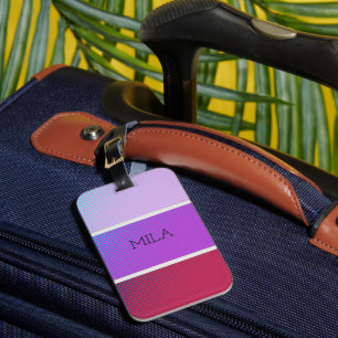 Étiquette À Bagage Un beau spectre de couleurs violettes