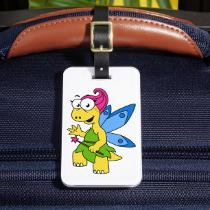 Étiquette À Bagage Un Dessin Fairysaur Dinosaur.