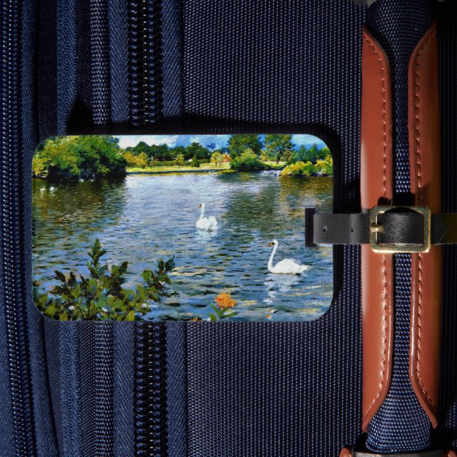 Étiquette À Bagage Un lac de Long Island, art, (Insitu Rectoal 4)