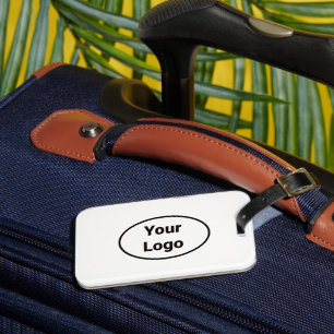 Étiquette À Bagage Un logo personnalisé simple et élégant ici compagn