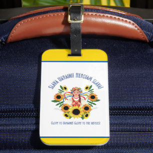 Étiquette À Bagage Une fille ukrainienne gloire à l'Ukraine