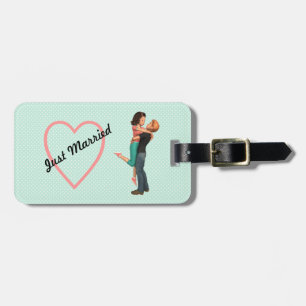 Étiquette À Bagage Une Mignonne Romance : Amour Embrace (Personnalisé