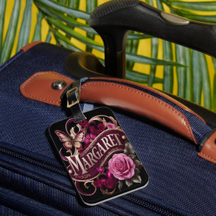 Étiquette À Bagage Une plaque florale pour Margaret