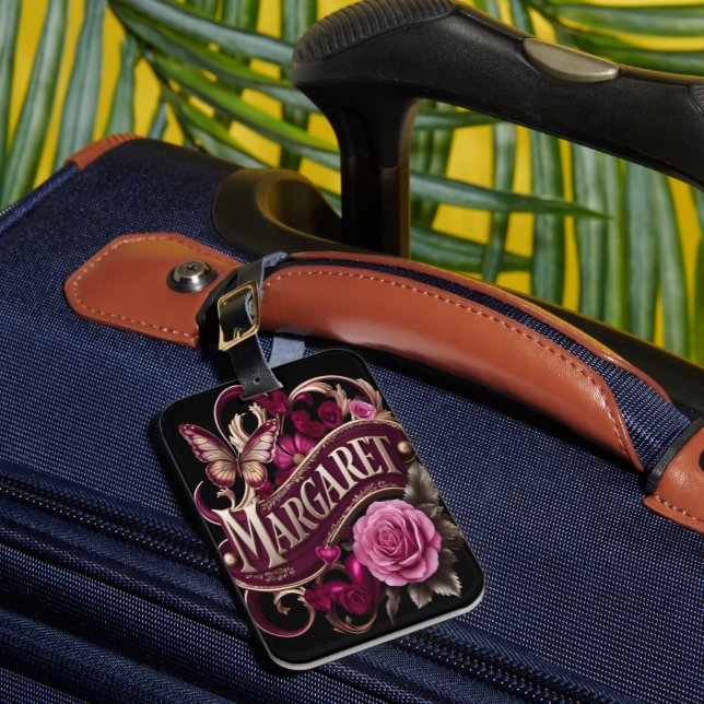 Étiquette À Bagage Une plaque florale pour Margaret (Insitu Rectoal 1)