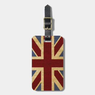 Étiquette À Bagage Union Jack chic rustique