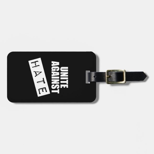 Étiquette À Bagage Unir contre la haine (Devant horizontal)