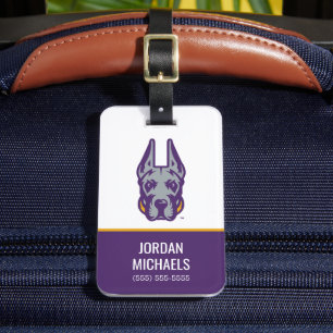 Étiquette À Bagage Université d'Albany Chef de la mascotte Great Dane