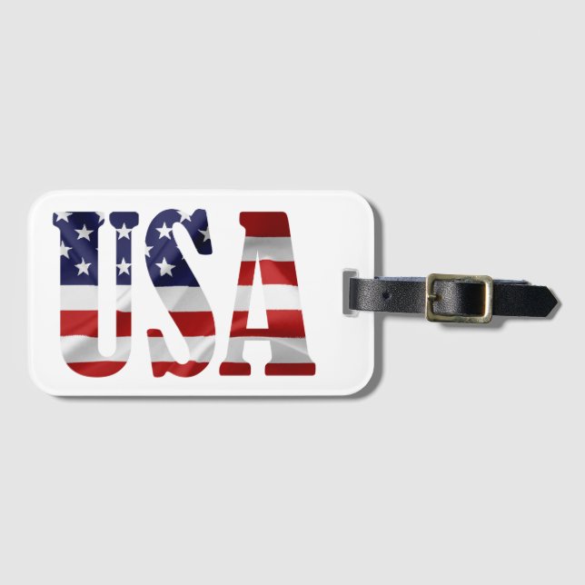 ÉTIQUETTE À BAGAGE USA (Devant Horizontal)