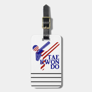 Étiquette À Bagage USA Patriotique Martial Arts TAEKWONDO