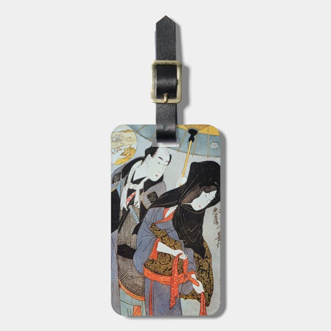 Étiquette À Bagage Utamaro : Amants, 1797 (Devant Vertical)