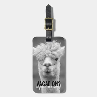 Étiquette À Bagage Vacances Alpaca Mon Sacs Noir