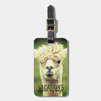 Étiquette À Bagage Vacances Alpaca Mon Sacs Vert