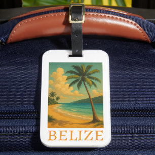 Étiquette À Bagage Vacances tropicale Belize Beach Caraïbes