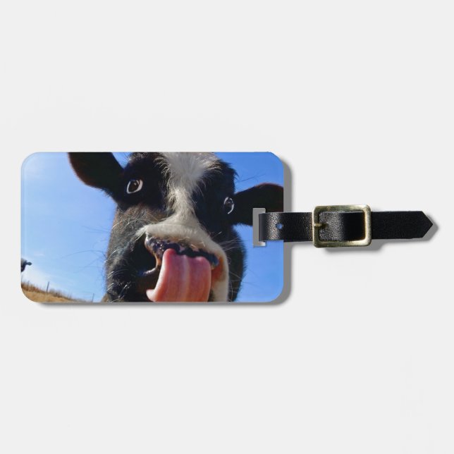 Étiquette À Bagage Vache à Lickin (Devant horizontal)