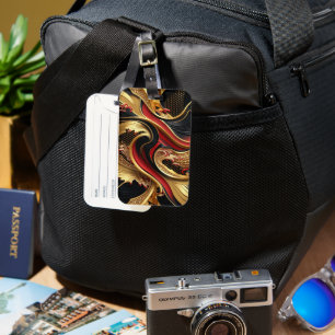 Étiquette À Bagage Vagues d'or