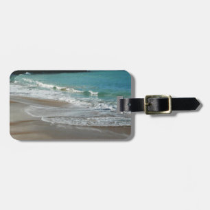 Étiquette À Bagage Vagues sur la plage bleu turquoise Océan