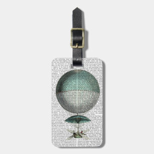 Étiquette À Bagage Vaisseau Volant Hot Air Balloon